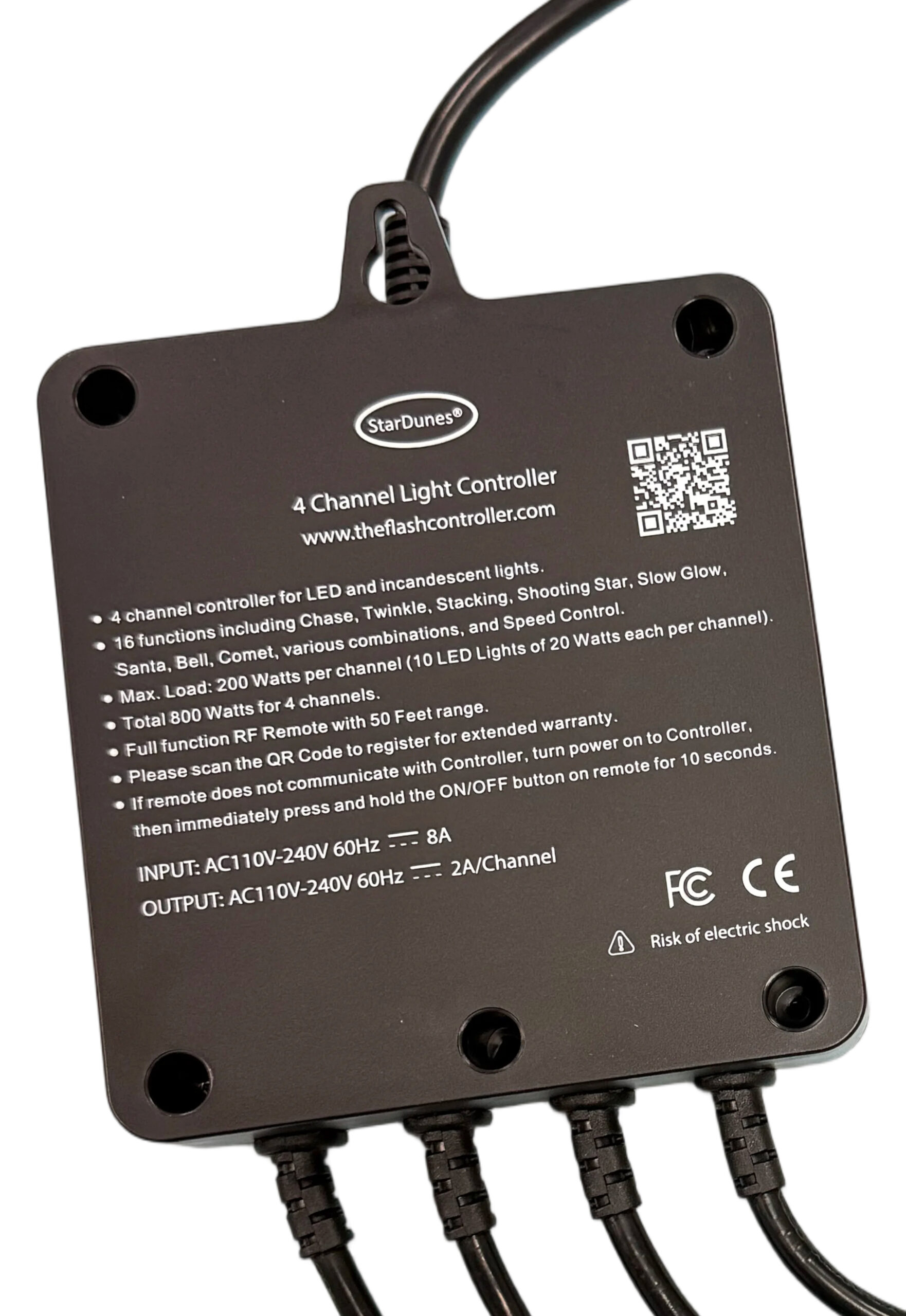 Back of 4 Channel Light Controller